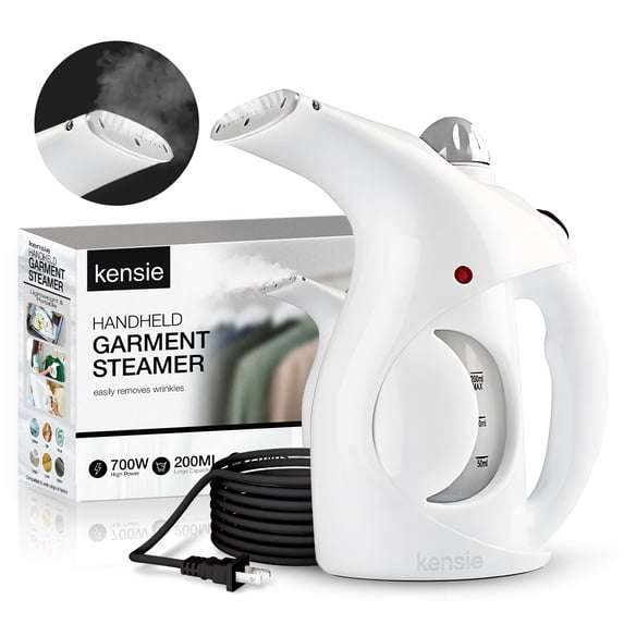 Kensie Handheld Garment Steamer, 700W Lightweight and Portable Steamer for Clothes, White