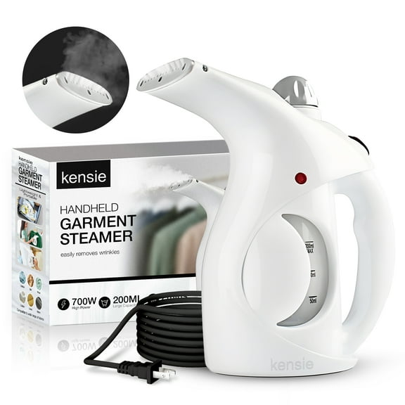 Kensie Handheld Garment Steamer, 700W Lightweight and Portable Steamer for Clothes, White