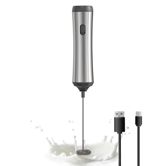 Handheld Coffee Frother,USB-Rechargeable Hand Frother,Adjustable Handheld Milk Frother for Cappuccinos, Hot Chocolate, Milkshakes, Egg Mix