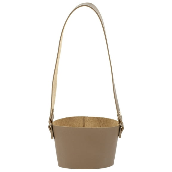 Handheld Coffee Sleeve Delicate Coffee Sleeve Leather Drink Carrier Drink Cup Carrier with Handle