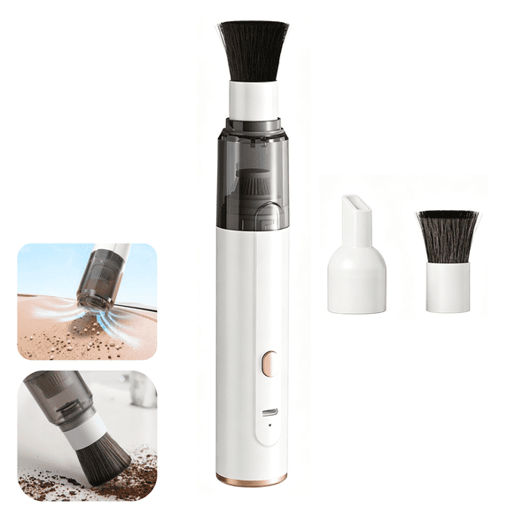 Handheld Coffee Vacuum Cleaners, Coffee Grounds Vacuum for Barista Stations, 3000Pa Rechargeable Handheld Cleaner, Soft Bristle Brush and Angled Nozzle