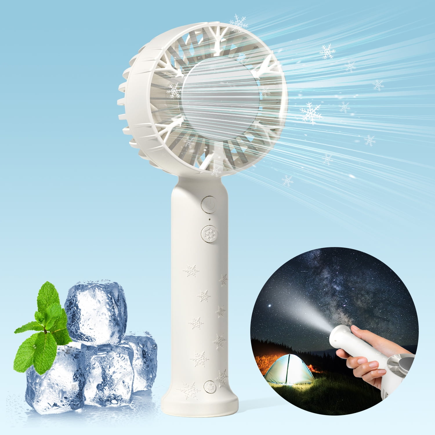WHOLEV Handheld Cooler, Portable Air Conditioner Ice Fan, USB
