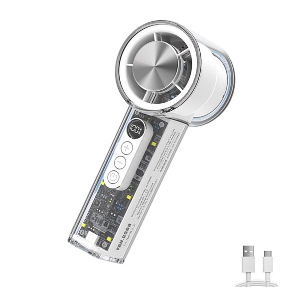 Handheld Cooling Fan With 100 Speed Setting USB Rechargeable For Outdoor and Offices Travel Cooling Fan