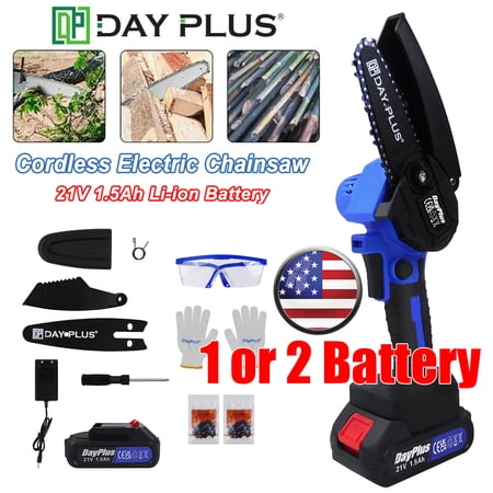 Handheld Cordless Chainsaw Battery Chain Saw Branch Cutting Garden Tree Trimming