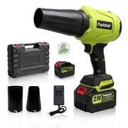 21V 6.0Ah Cordless Leaf Blower, Brushless Handheld Jet Blower, 2000 MPH 800 CFM 1200G Thrust Powerful Electric Air Blower for Car Drying & Yard Cleanup 6000mAH