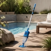 Handheld Cordless Pool Vacuum, with 4.7 Ft Extension Pole, 26 Gpm Suction, Rechargeable, for Above Ground Pools, Spas and Hot Tubs