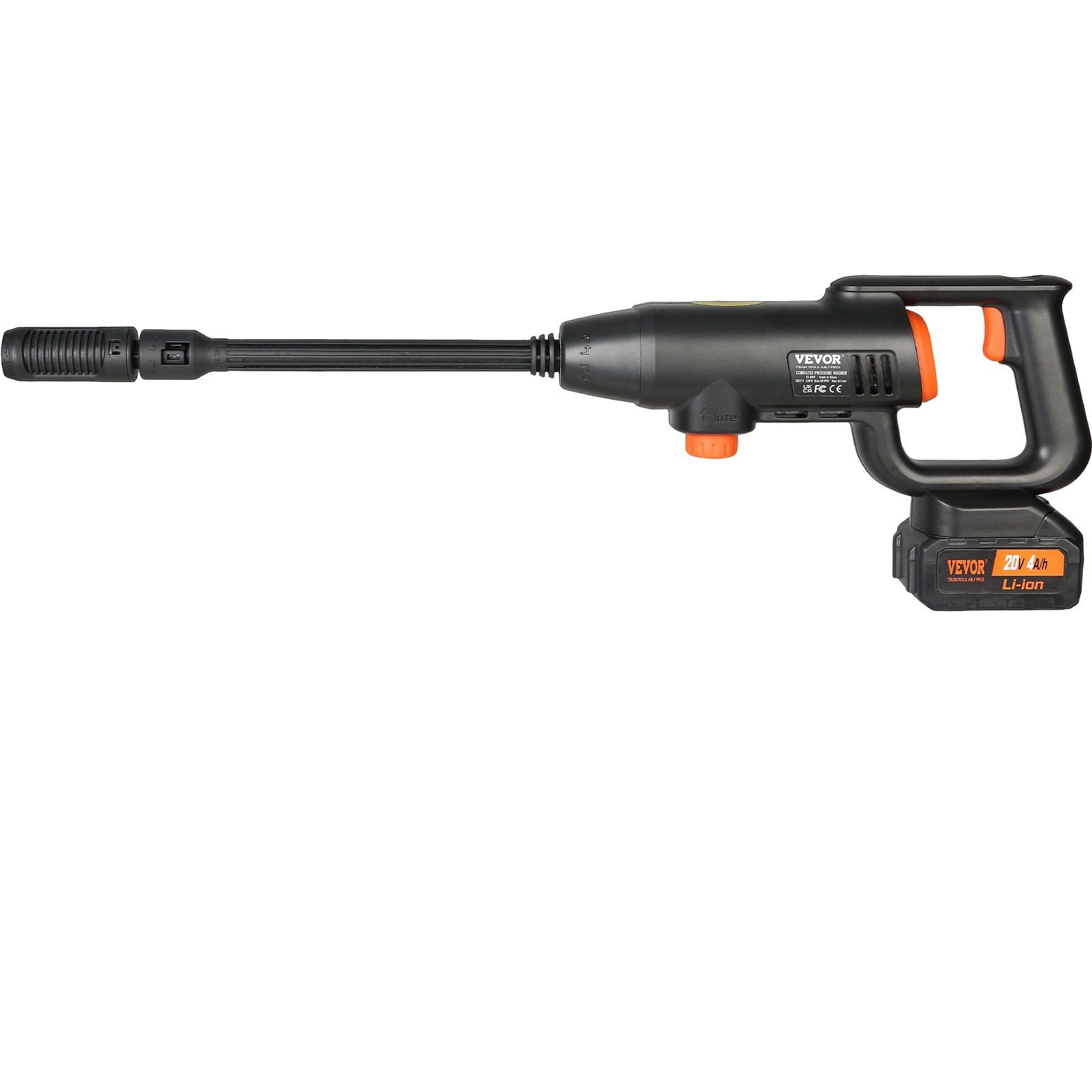 Handheld Cordless Pressure Washer, 580-PSI 1.1 GPM, 4.0Ah Battery Power Cleaner with 6 Nozzles, for Floor/Car/Outdoor Cleaning