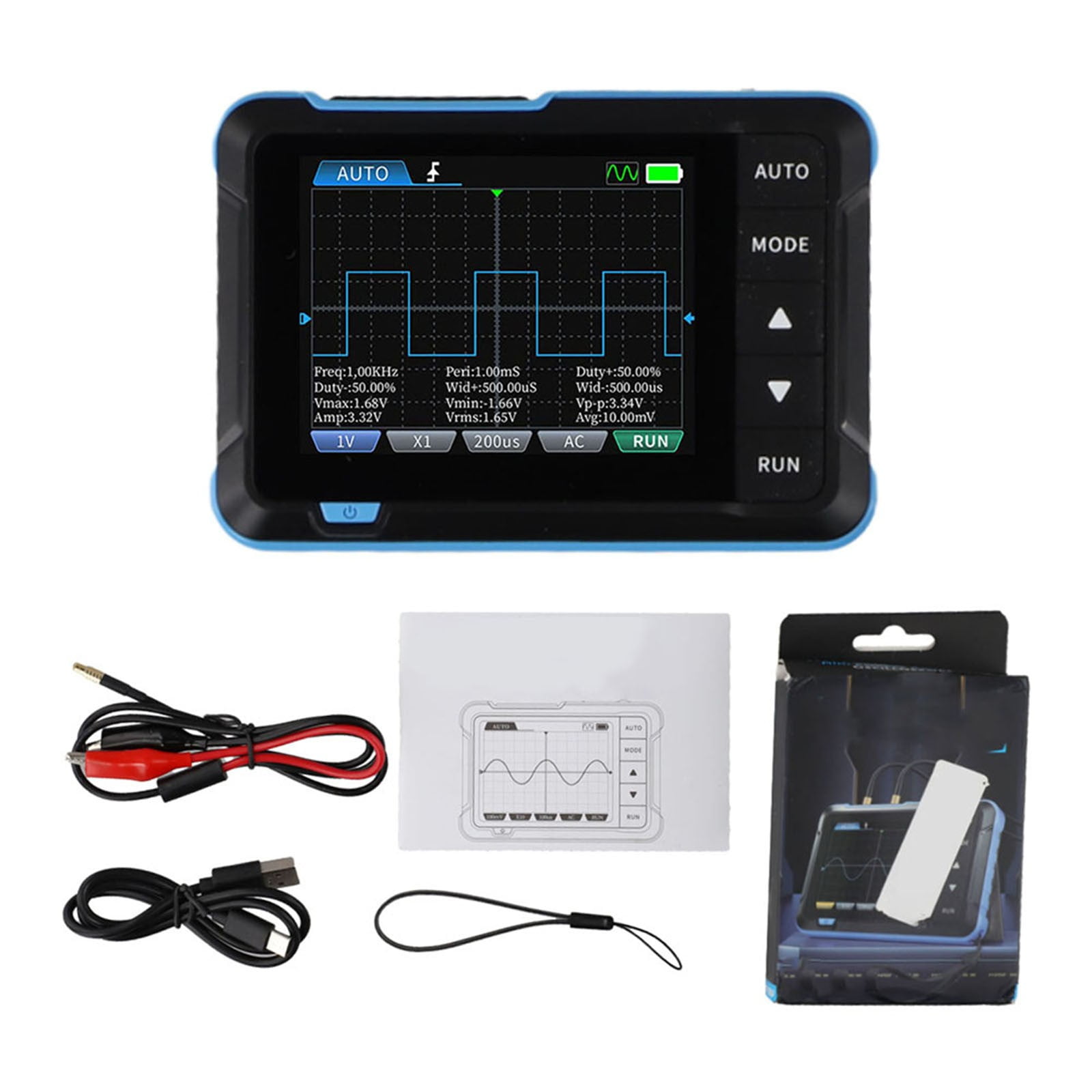 Handheld DSO153 Oscilloscope 5MS/s Sampling Rate for Digital and Analog Signals