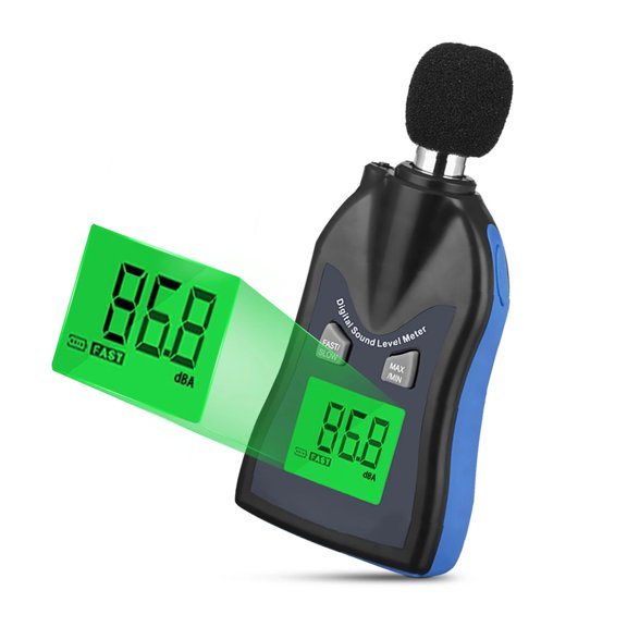 Handheld Decibel Meter, Digital Sound Level 30-130dBA SPL Monitoring Tester Noise Reader ,Feature Packed