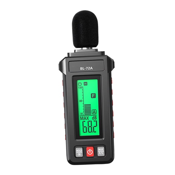 Handheld Decibel Reader With LCD Screen Wide Measuring Ranges For Acoustics Engineering And Environmental Assessment