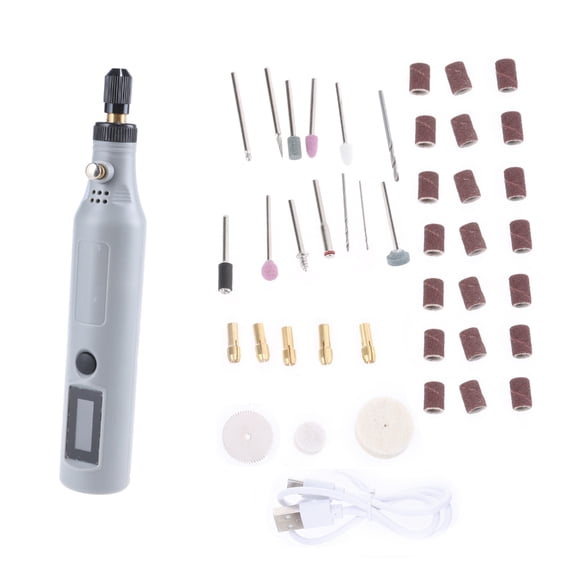 Handheld Digital Grinder Carving Polishing Tool 43Pieces with Digital Readout for DIYers Enthusiasts Craftsmen Hobbyists