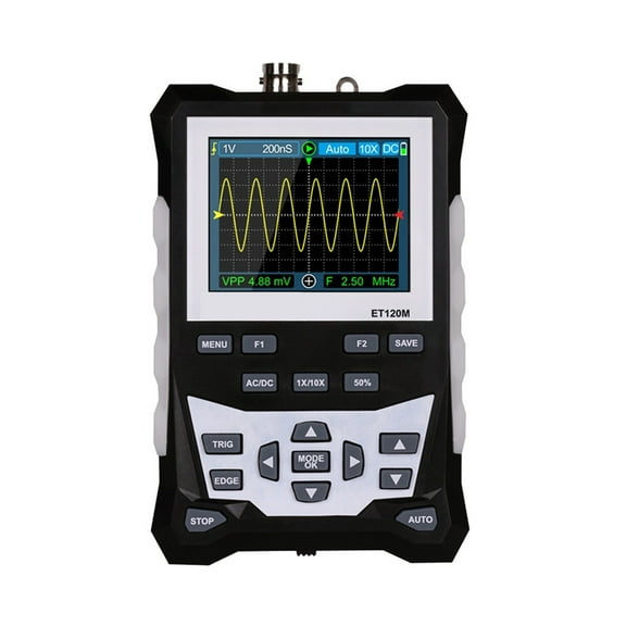 Handheld Digital Mini Oscilloscope Kit Waveform Storage LCD Screen with Backlight with 120MHz Bandwidth 500MS/s Sampling Rate ,Professional Designed