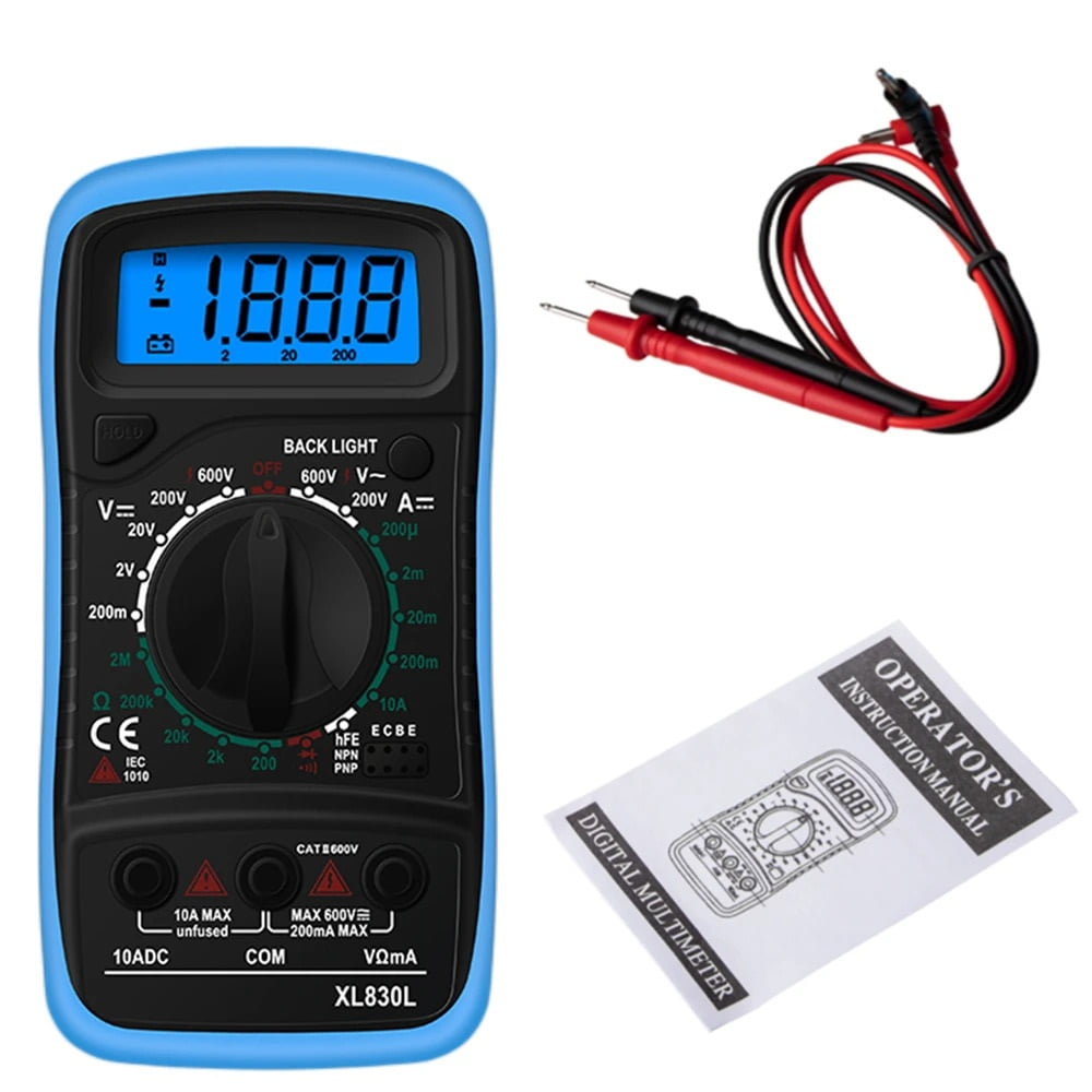 Handheld Digital Multimeter LCD Backlight Portable AC/DC Ammeter Voltmeter Ohm Voltage Tester Meter Multimetro ,Battery Test