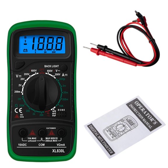 Handheld Digital Multimeter LCD Backlight Portable AC/DC Ammeter Voltmeter Ohm Voltage Tester Meter Multimetro ,Battery Test