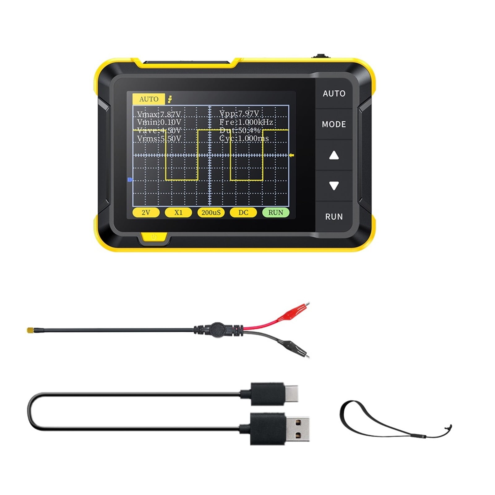 Handheld Dynamic Sampling Handheld Digital Oscilloscope Portable Voltage Measurement 200KHz ...