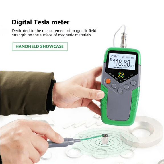 Handheld Digital Tester Digital, High Precision Gaussmeter with Probe 0-2400MT, Magnetic Field Meters