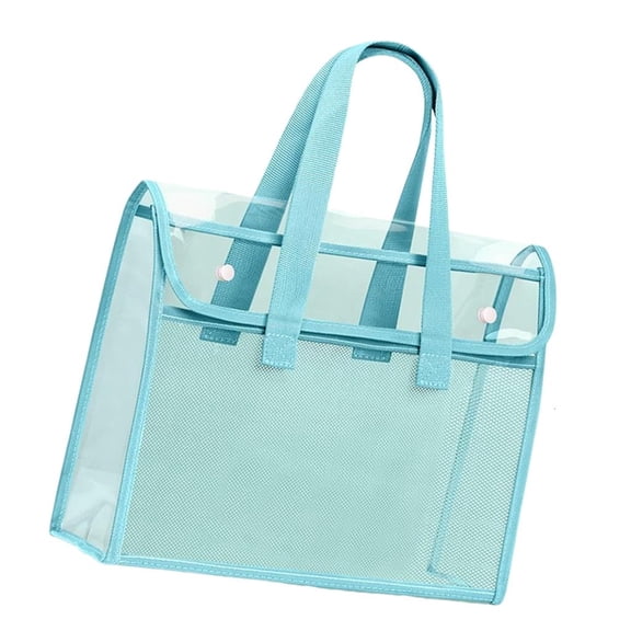 Handheld Document Organiser Water Resistant Clear PVC Document Pouches File Storage Bag For Office Professional Student