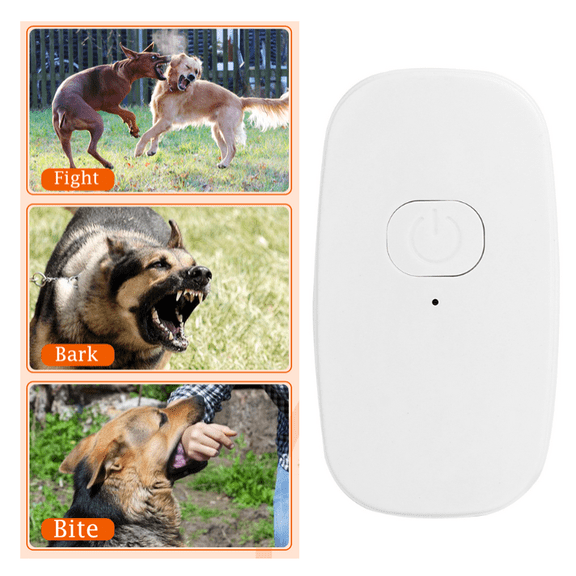 Handheld Dog Training Ultrasonic Repeller Harmless Anti‑Barking Device Portable Outdoor Self‑Defense Tool for Medium & Large Dogs (White)