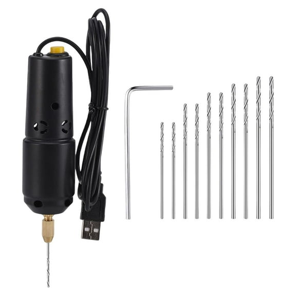 Handheld Drill, Jewelry Tools USB Drill for Polymer Epoxy Resin Craft , Without Parts