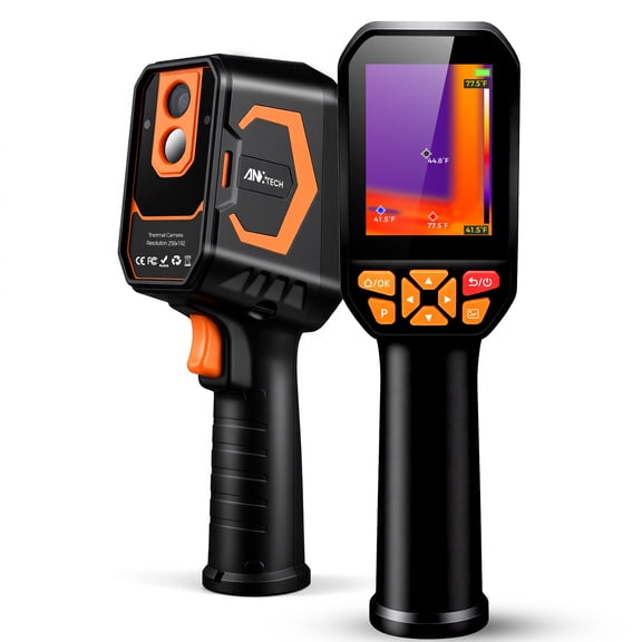 Handheld Dual Lens Thermal Imaging Camera with 2MP Visual Camera, 512384 Super Resolution, -4F~1022F, PC 2D/3D Image Analysis for Hidden Water Leak Detection & Moisture Inspection