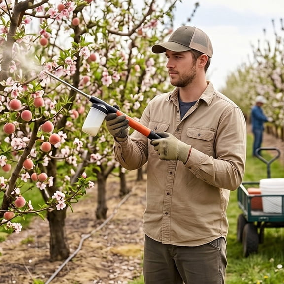 Handheld Duster Sprayer with Extension Rod Portable Manual Agricultural Applicator for Garden Pest Control and Care