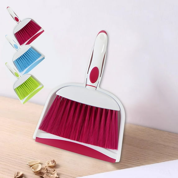 Handheld Dustpan and Brush Set with Comfortable Grip for Quick Cleaning Non-Stick Bristles and Easy Empty Design Perfect for Sofa Tabletop and Bedroom Use AKLJWH