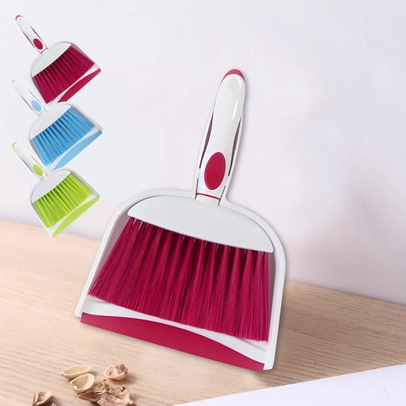 Handheld Dustpan and Brush Set with Comfortable Grip for Sofa Tabletop and Bedroom Cleaning Efficient Pet Hair and Lint Removal Tool for Quick Home and Car Maintenance