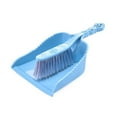 thumbnail image 1 of Handheld Dustpan & Brush Set | Compact Tabletop & Floor Cleaner | Blue/Green Plastic | 13.58" x 8.86" | Soft Bristles & Rubber Lip | Hanging Storage | Home & Office Cleaning Tool, 1 of 7