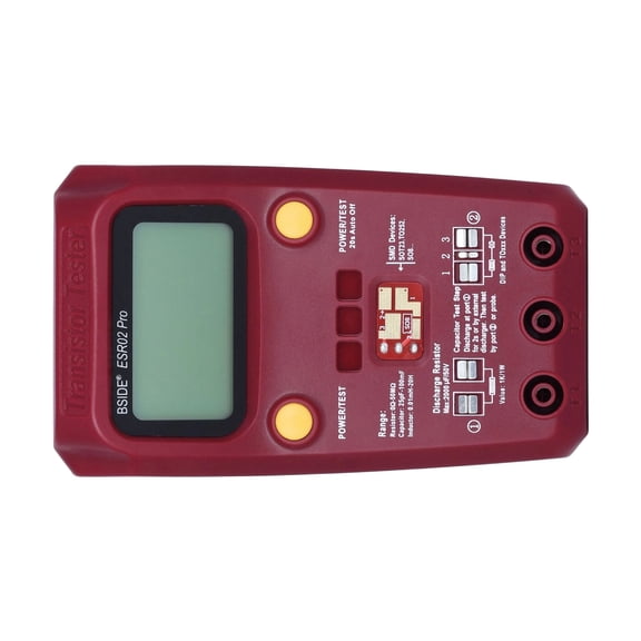 Handheld ESR02 Component Tester High Accuracy Resistance Measurement LCD Display For Engineers And Craft Enthusiasts