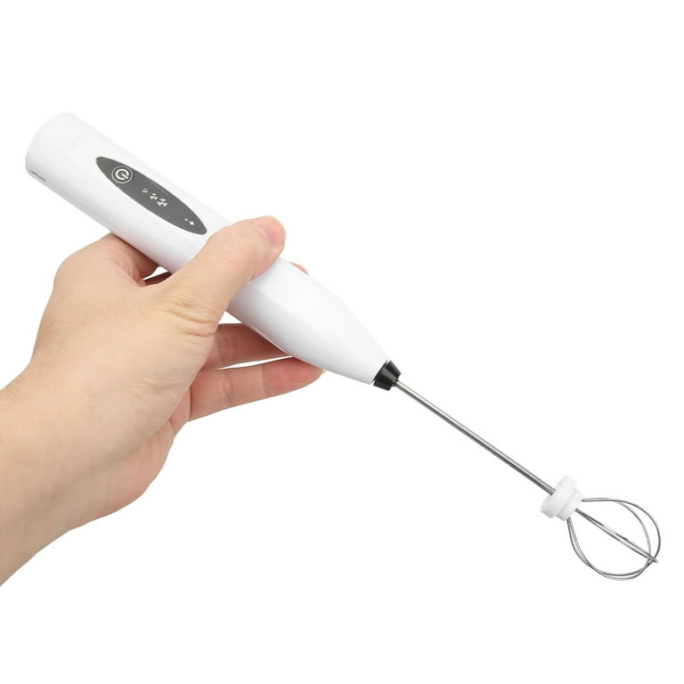 Handheld?Electric?Blender?Mixer, Removable Mixing Head?? Small Portable  USB?Charging Handheld Electric Mixer For Household For Cake?Shop White
