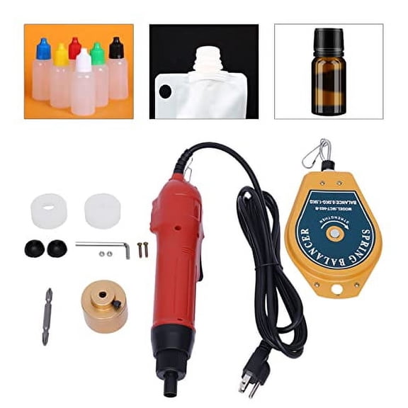 Handheld Electric Bottle Capping Machine, Manual Electric Caps Sealer Capper, Bottle Screwing Sealing Machine Portable Bottle Capping Machine Handheld Jar Capper for 10-30mm Round