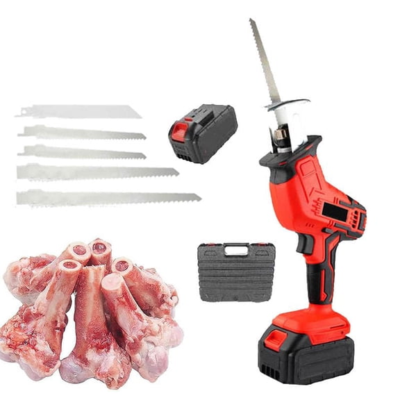 Handheld Electric Butcher Saw & Bone Cutter - Low Vibration Design, Commercial Meat Saw For Beef/Deer/PVC Cutting | 120W High Power,Home & Professional Kitchen Tool