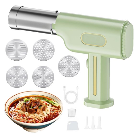 Handheld Electric Pastas Maker 150W Motor Multiple Molds Quiet Operation Noodles Machine Suitable for Busy Families