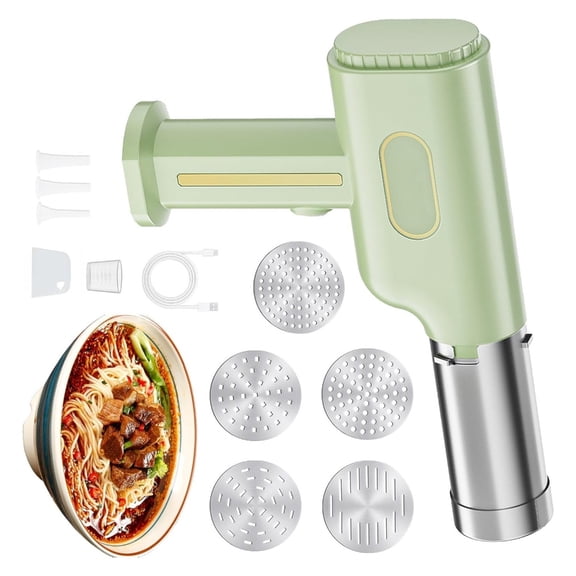 Handheld Electric Pastas Maker 150W Motor Multiple Molds Quiet Operation Noodles Machine Suitable for Busy Families