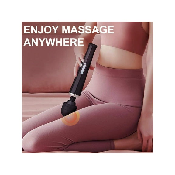 Handheld Electric Personnal Massager Wand Rechargeable&Waterproof Handheld Deep Tissue Neck Back Massager for Shoulder, Leg, Calf, Foot, Muscle, and Back Pain Relief
