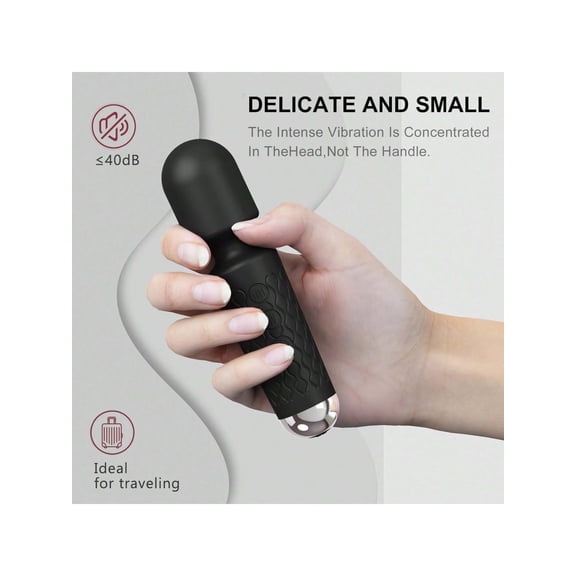 Handheld Electric Personnal Massager Wand Rechargeable&Waterproof Handheld Deep Tissue Neck Back Massager for Shoulder, Leg, Calf, Foot, Muscle, and Back Pain Relief