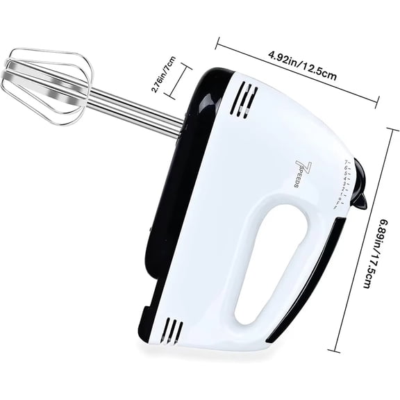Handheld Electric Whisk Mixer with 4 Stainless Steel Attachments 110V Us Standard Kitchen Power Tool for Whipping Cream and Baking Ingredients