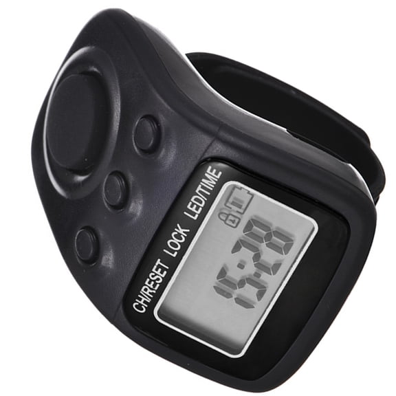 Handheld Electronic Counter Ring Finger Counter 6 Digits LED Digital Tally Counter Clickers Tasbeeh Counter with Case