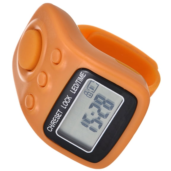 Handheld Electronic Counter Ring Finger Counter 6 Digits LED Digital Tally Counter Clickers Tasbeeh Counter with Case
