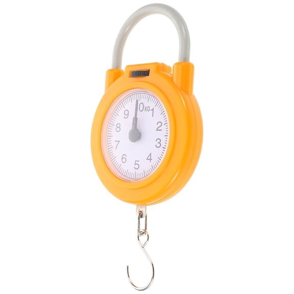 Yellow Portable Electronic Hanging Weight Scale with Hook for Home, Fishing, Travel - Compact and Easy to Use
