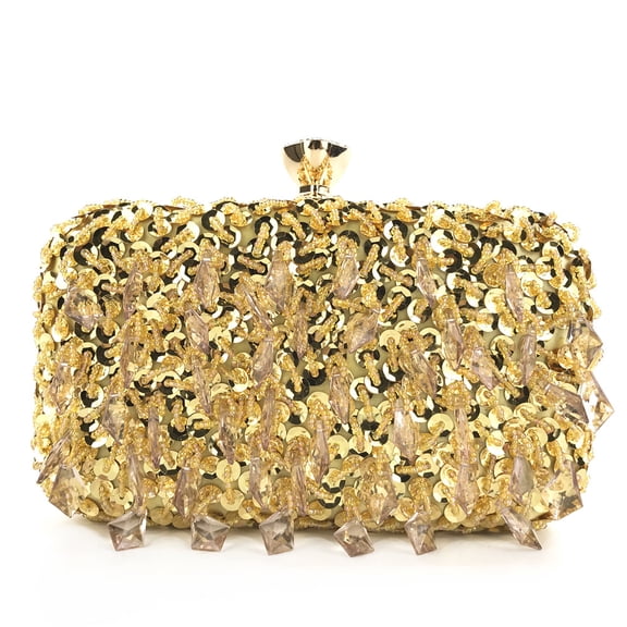 Handheld Evening Bag, Handmade Double-sided Beaded Bag, Sequined Bag, Evening Clutch for Women