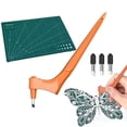 thumbnail image 1 of Handheld Exacto Knife, Craft Cutting Tools Pen, 360 Rotating Cutting Stainless Steel Craft Handheld Paper Cutting Tool With 3 Cutter Heads For Craft, Fabric Cutter, Rotary Cutter for Fabric, 1 of 8