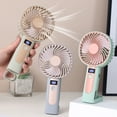 thumbnail image 1 of Handheld Fan 120 Speed Settings with LED Display Rechargeable Portable Mini Fan Desktop 2-in-1 Personal Cooling for Travel Office Outdoor by PALIFEUR, 1 of 7