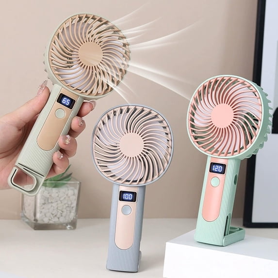 Handheld Fan 120 Speed Settings with LED Display Rechargeable Portable Mini Fan Desktop 2-in-1 Personal Cooling for Travel Office Outdoor by PALIFEUR