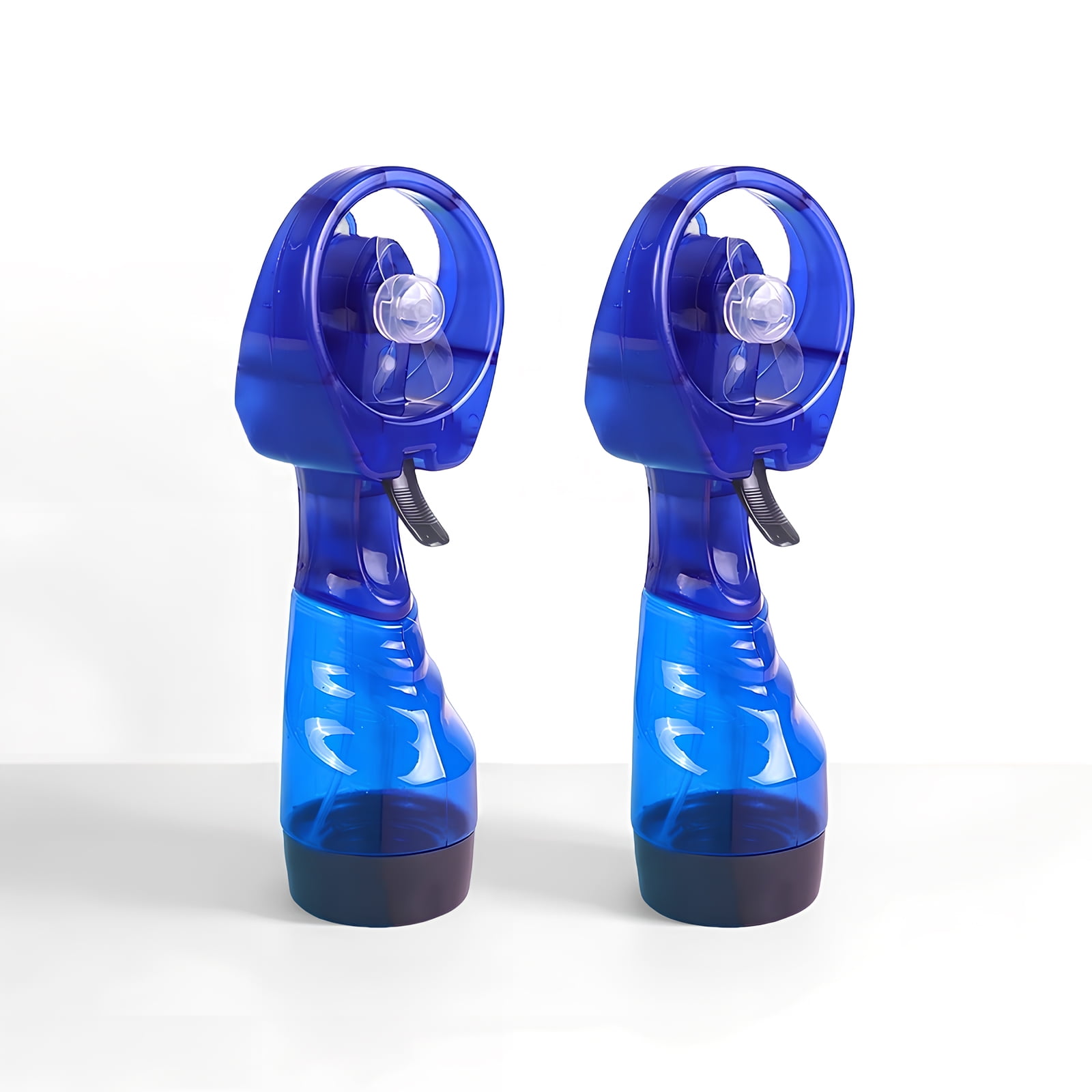Handheld Fan 2-Piece Set, Portable Misting Fan for Girls and Boys, Battery-Powered Lightweight and Easy to Carry Fan, Cool Ice and Fragrance Blue Large Capacity Water Reservoir