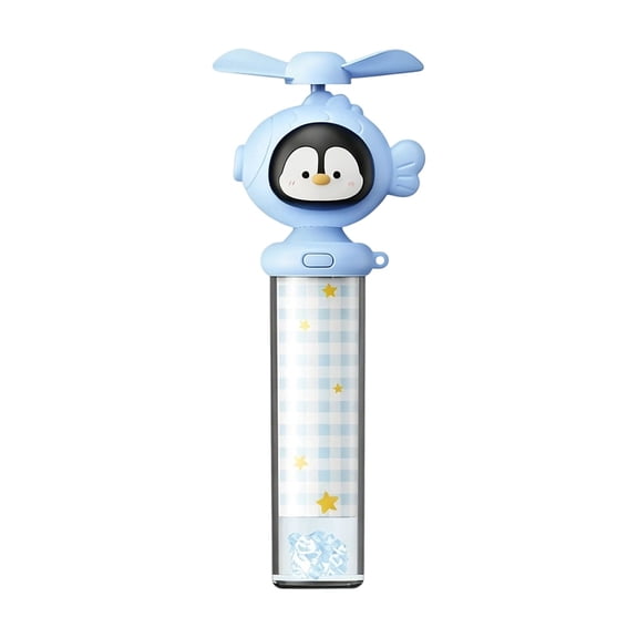 Handheld Fan, 3 Speed Rechargeable Portable Penguin Mini Fan for Kids, 13 Hours Long Runtime Blue USB-C Handheld Personal Fan for Outdoor Walking Travel Camping, 1 Pack