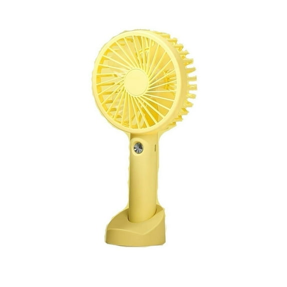 Handheld Fan Battery Operated Small Personal Portable Fans Speed Adjustable USB Rechargeable Fans ,Cute Design, Powerful Eyelash Fan for Stylish,Girls ,Women, Men ,Indoor ,Outdoor Travel (Yellow)