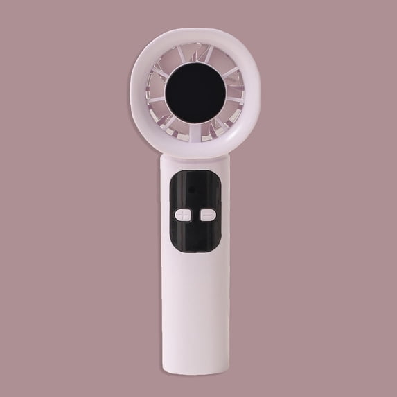 Handheld Fan, Cream Style Mini Fan with Stepless Speed Control, High Speed Brushless Motor, USB Rechargeable Portable Fan, Digital Battery Display (Purple)