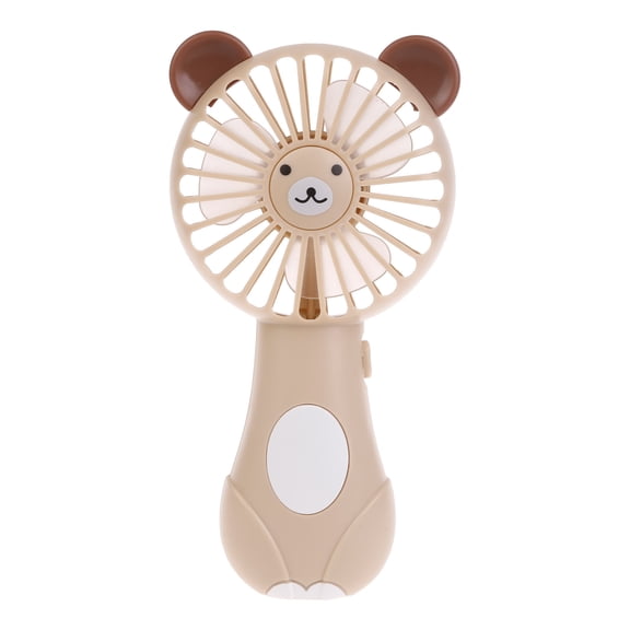 Handheld Fan Cute Cartoon Soft Foam Blades Powered for Student Panda Kitten Fan Portable