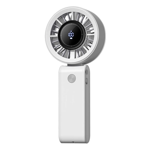 Handheld Fan Foldable Rechargeable 3600Mah Led Display 10Hrs Runtime 5-Rate Portable for Travel Beach